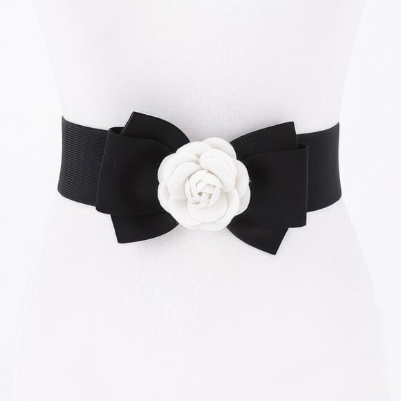 Flower Bow Elastic Belt - Picture 1 of 3
